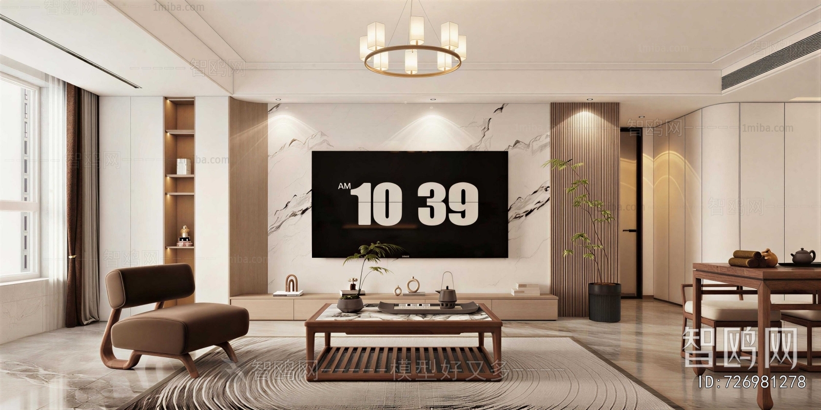 New Chinese Style A Living Room