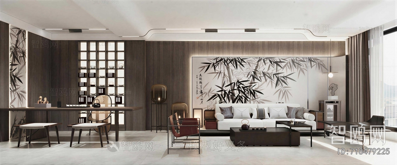New Chinese Style A Living Room