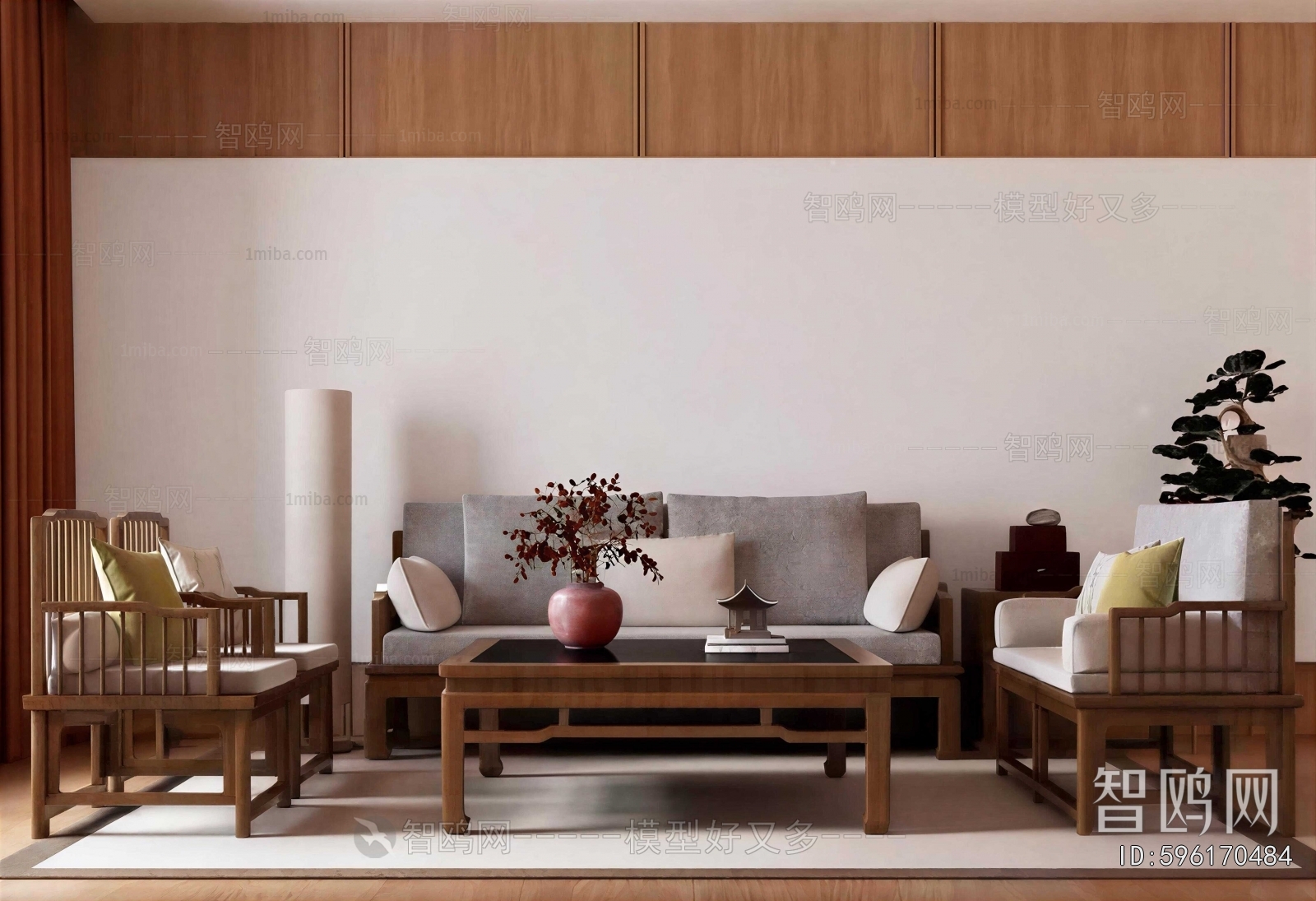 New Chinese Style A Living Room