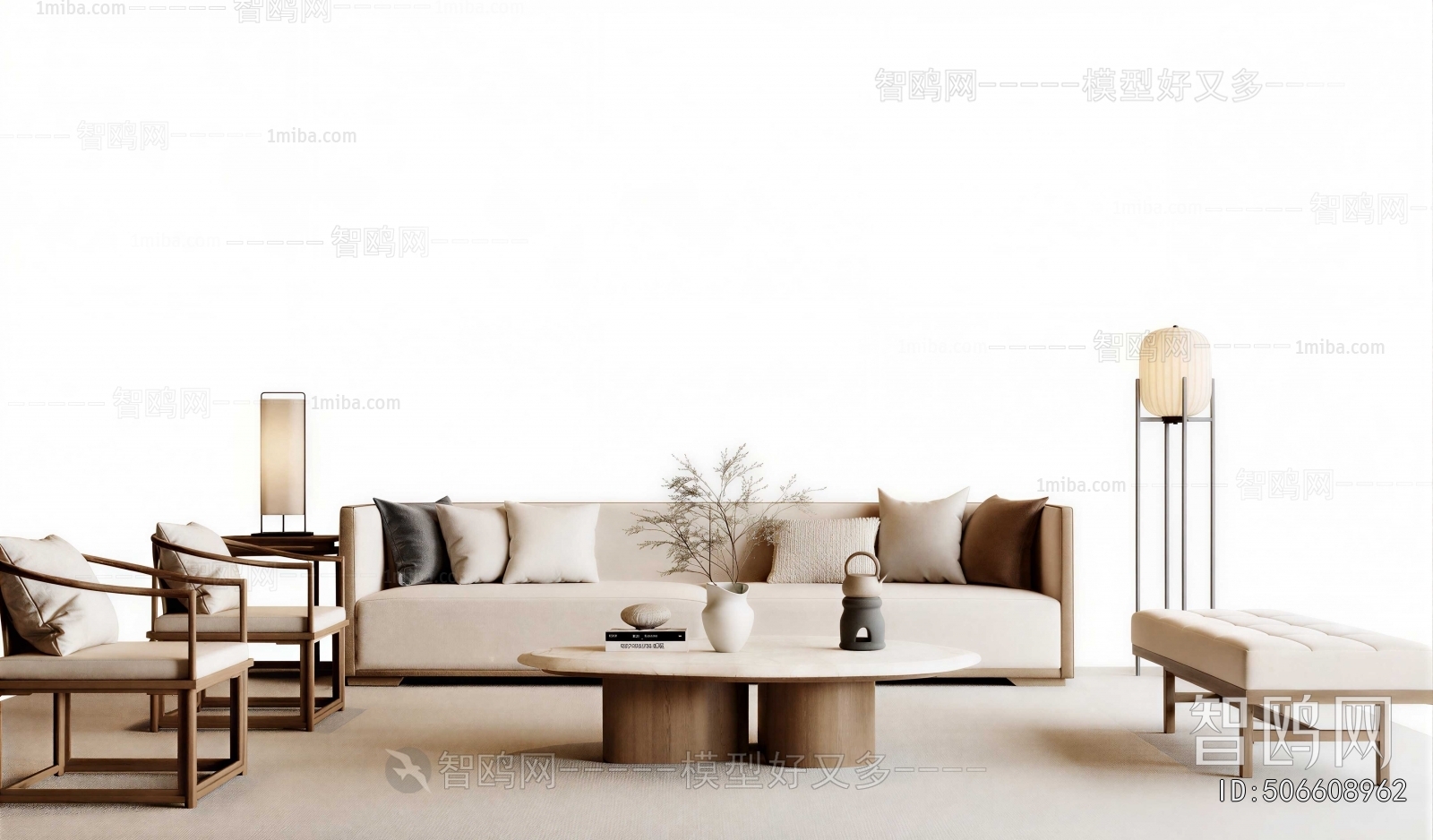 New Chinese Style Sofa Combination