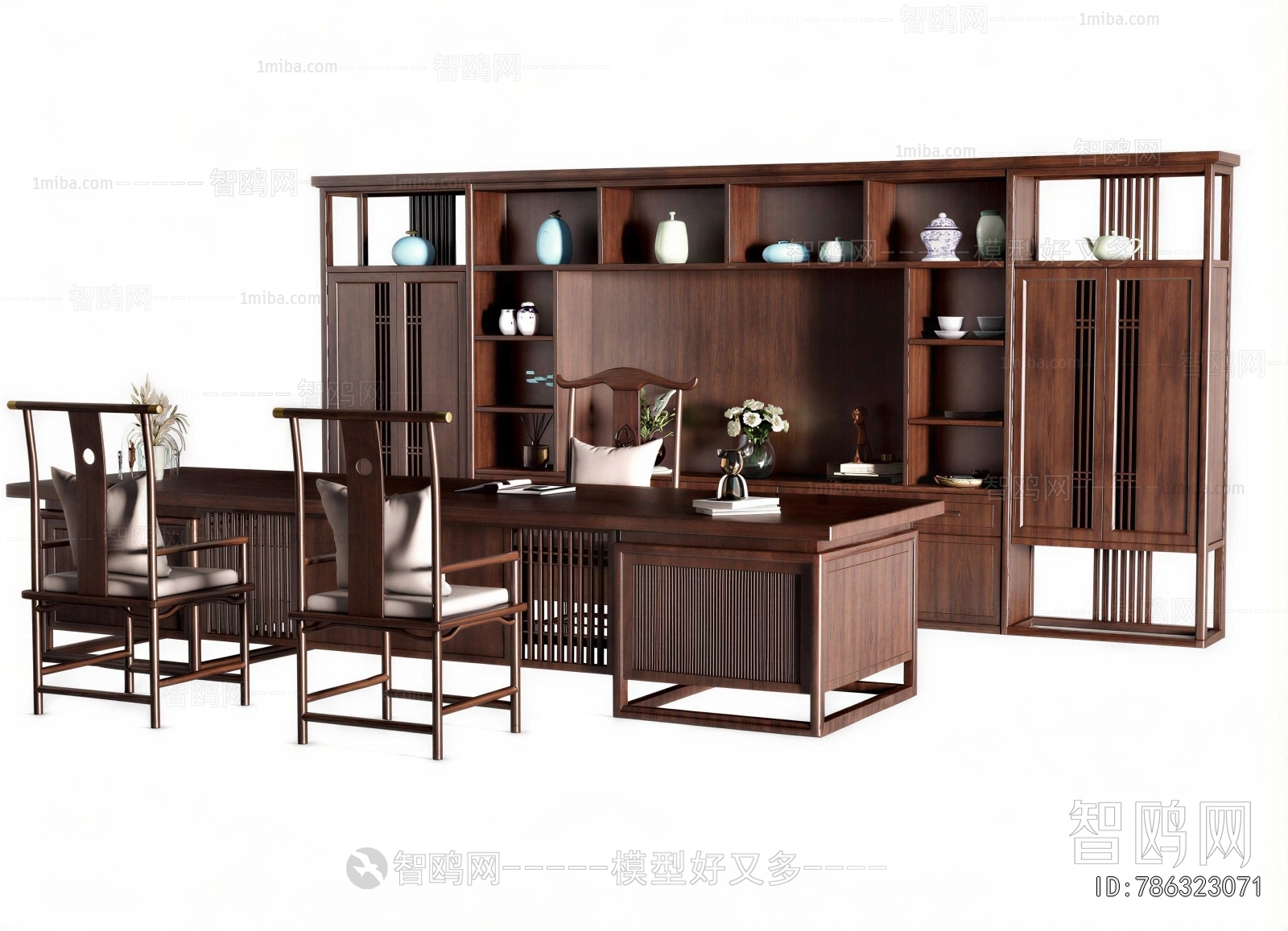 New Chinese Style Office Desk And Chair