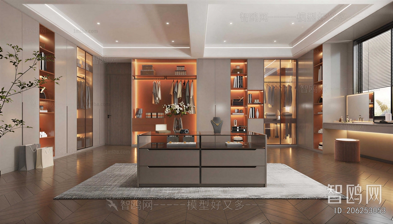 Modern Clothes Storage Area