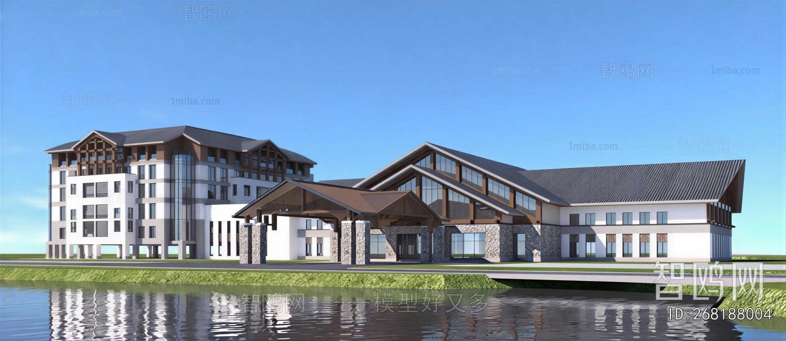 New Chinese Style Appearance Of Commercial Building