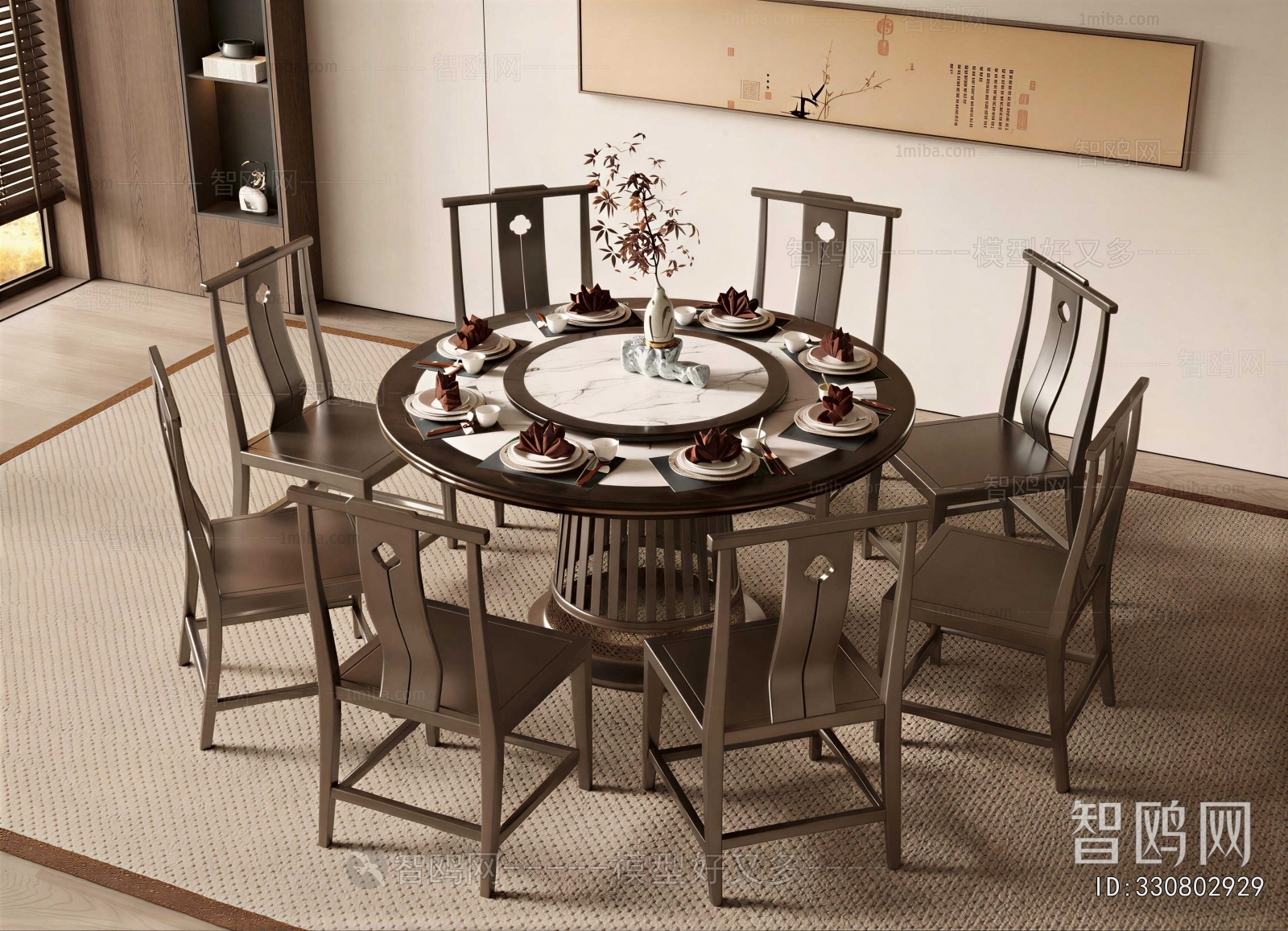 New Chinese Style Dining Table And Chairs