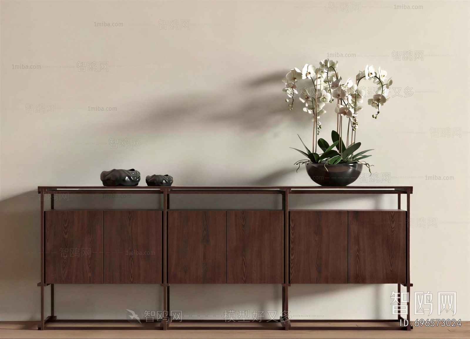 New Chinese Style Side Cabinet