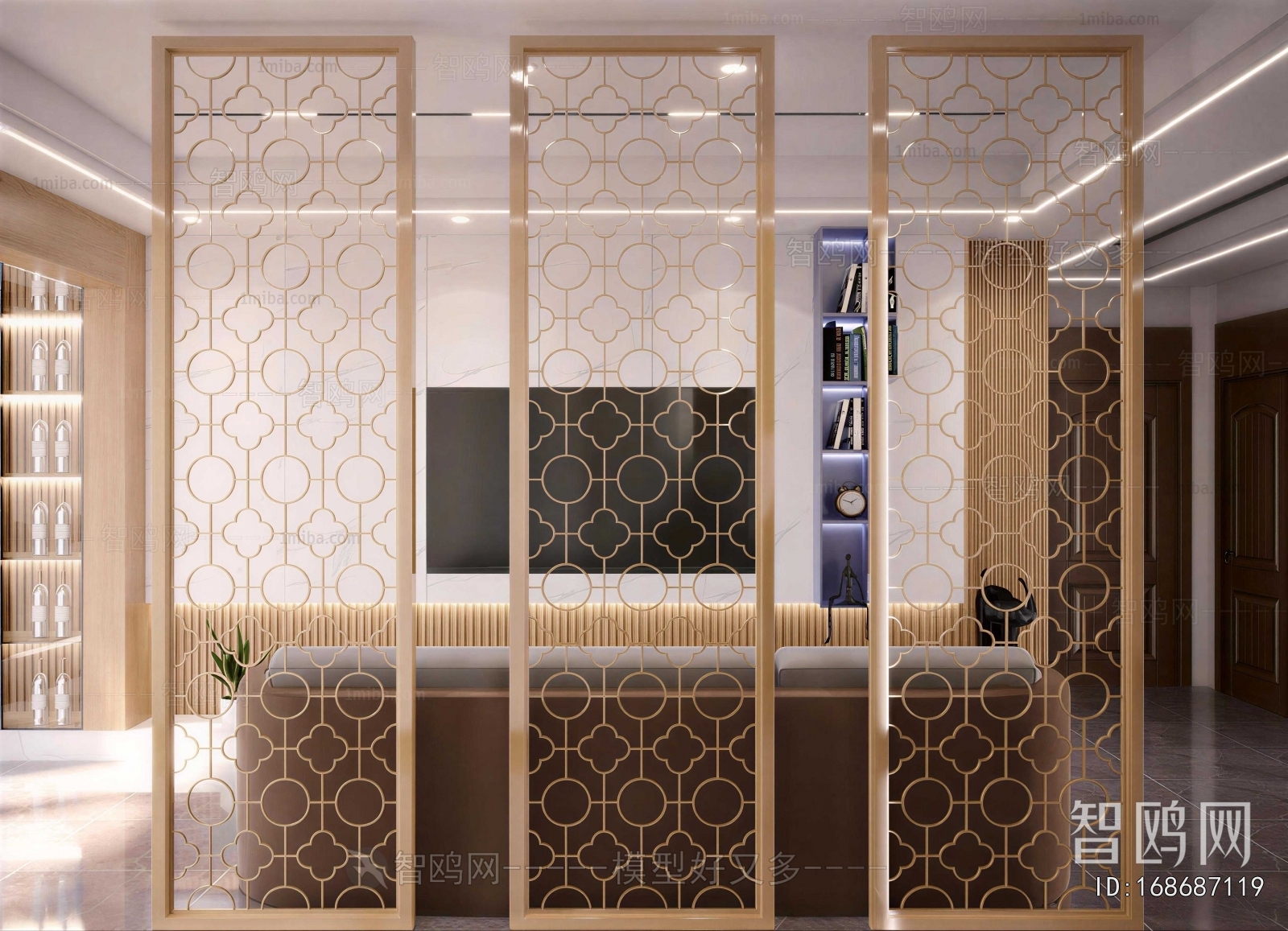Modern Metal Screen Partition