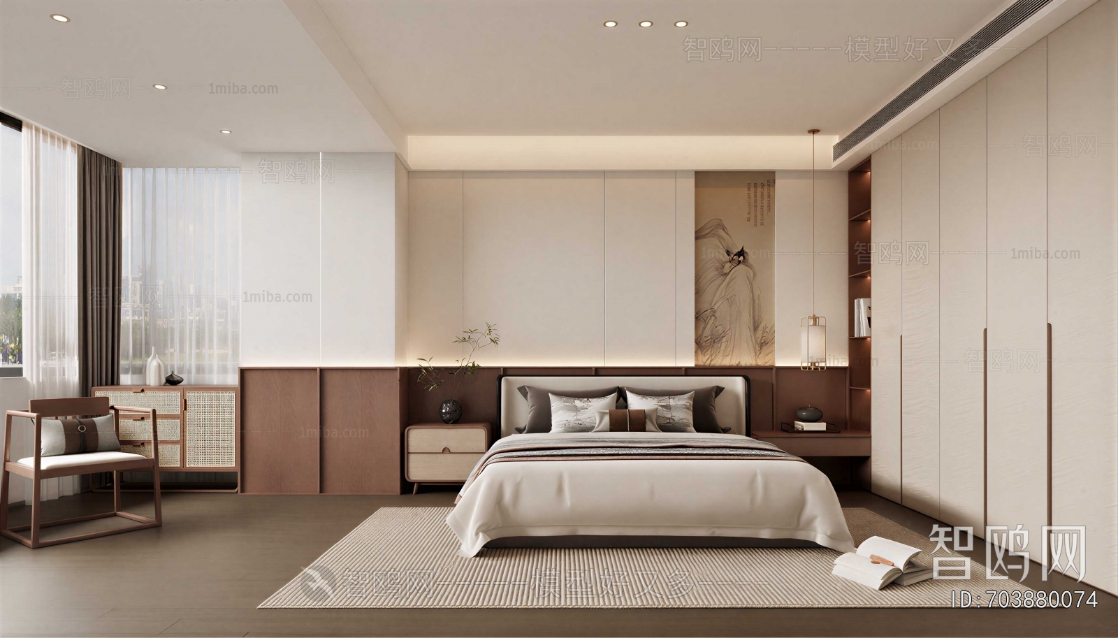 New Chinese Style Bedroom