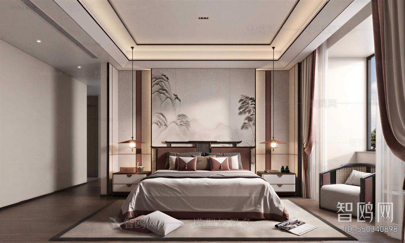 New Chinese Style Bedroom