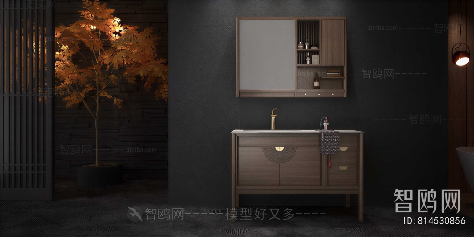 New Chinese Style Bathroom Cabinet