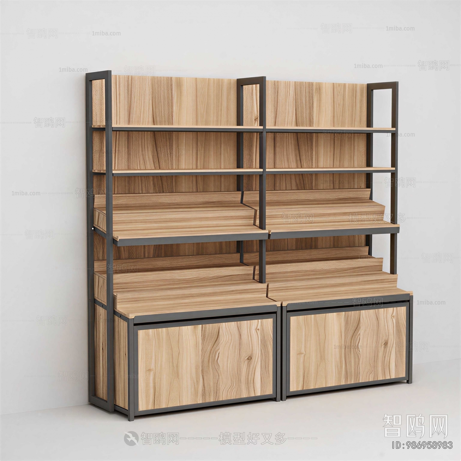 Industrial Style Supermarket Shelf