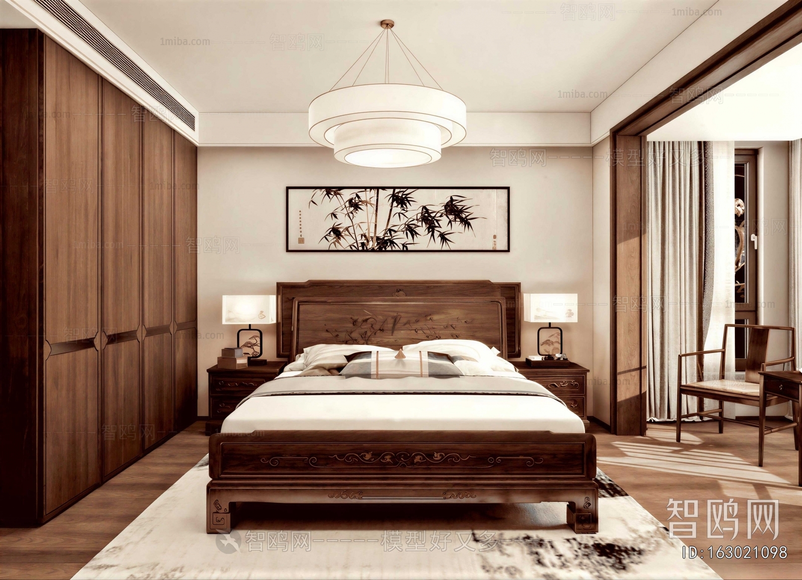 New Chinese Style Bedroom