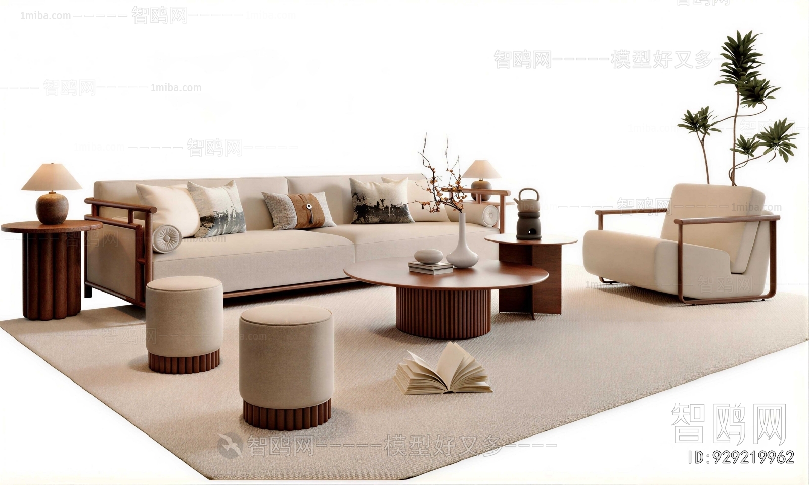 New Chinese Style Sofa Combination