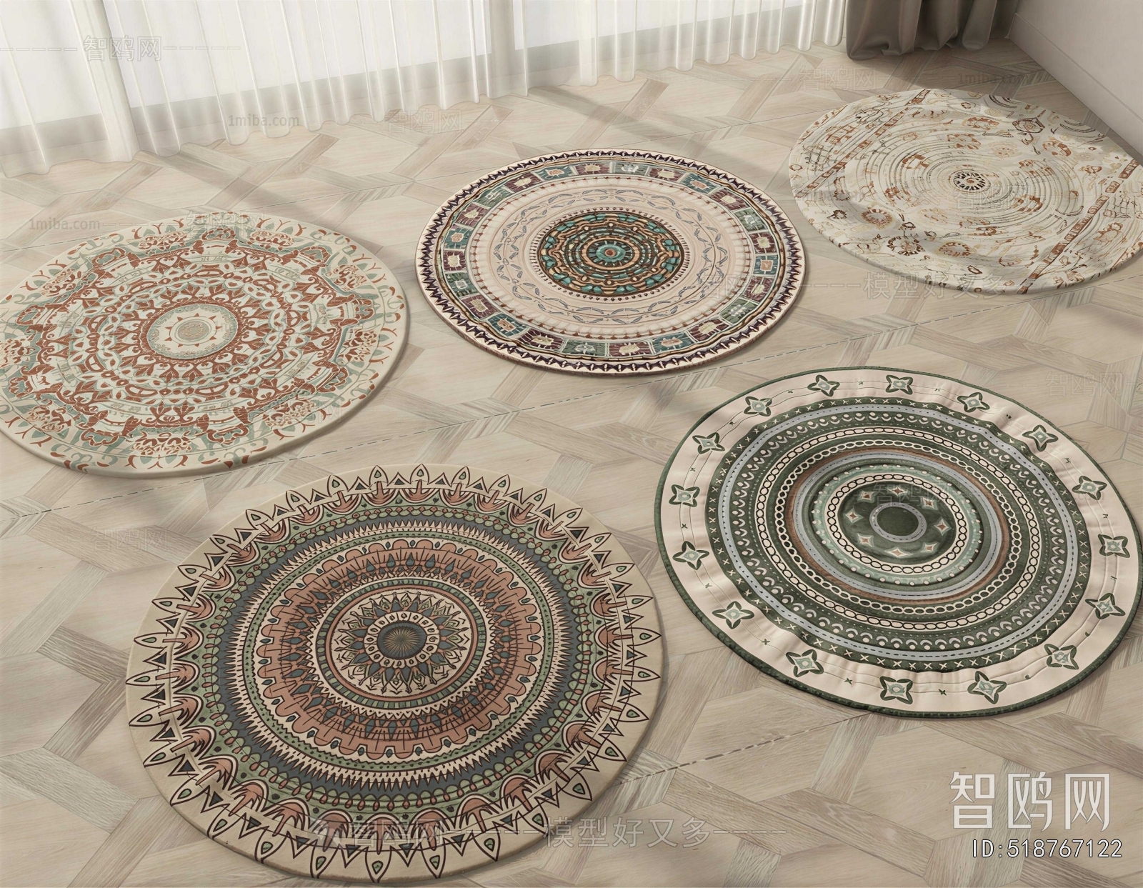 European Style Circular Carpet