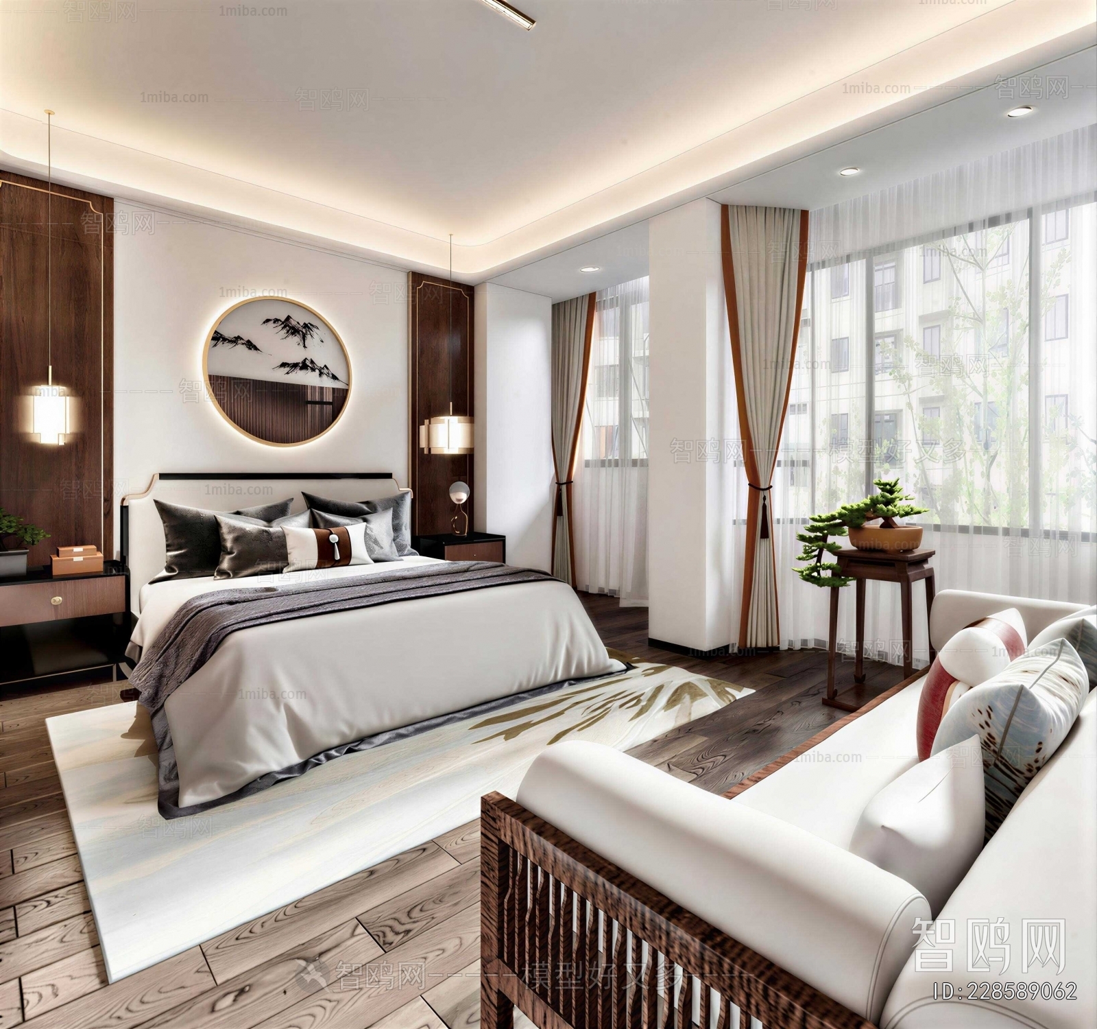 New Chinese Style Bedroom