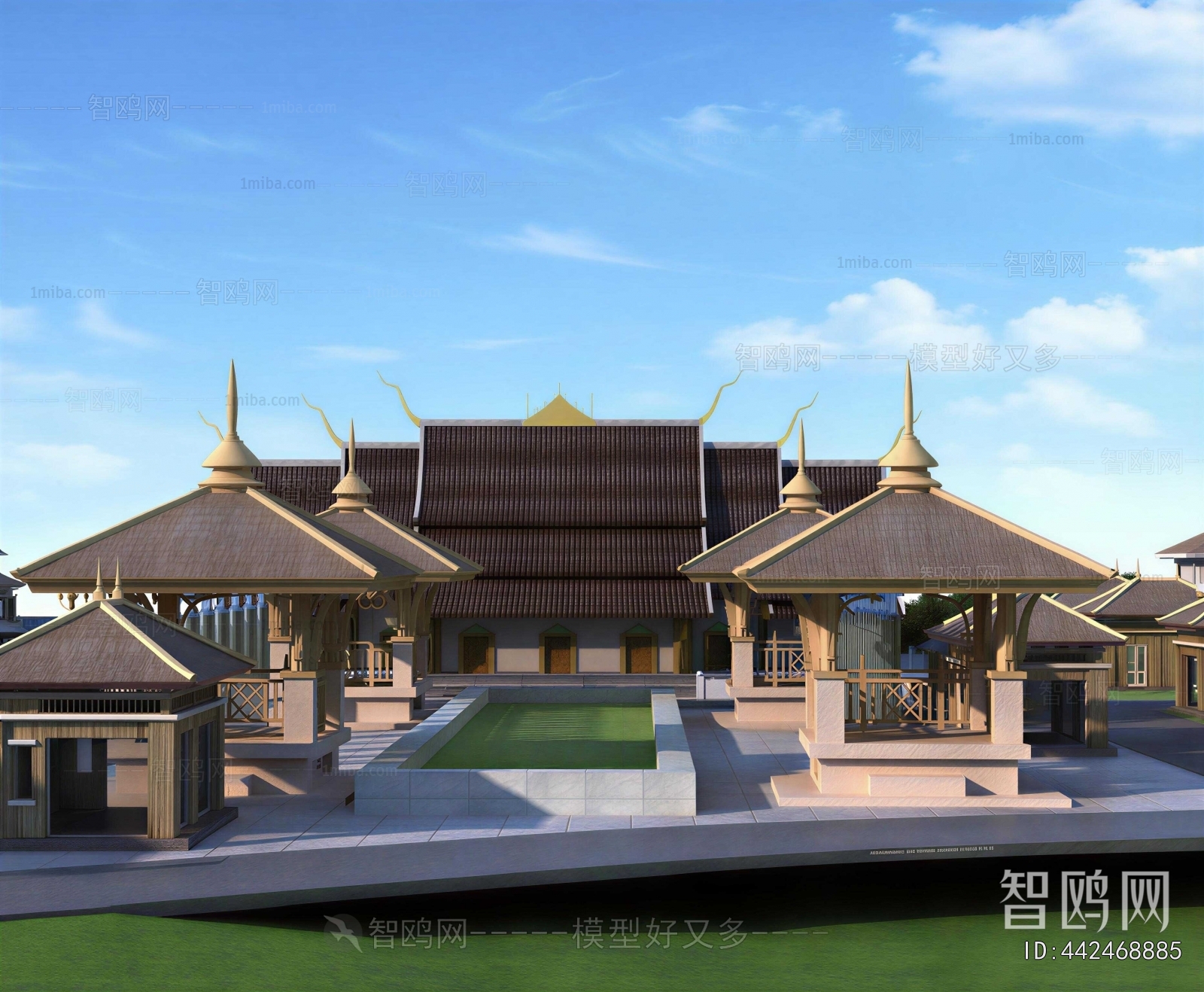 Southeast Asian Style Appearance Of Commercial Building