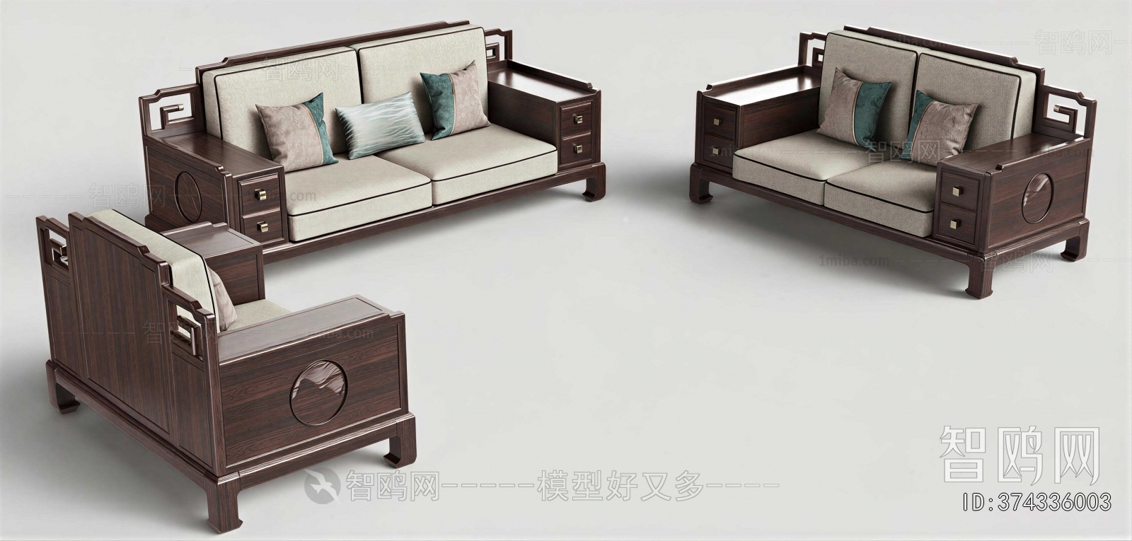 New Chinese Style Sofa Combination