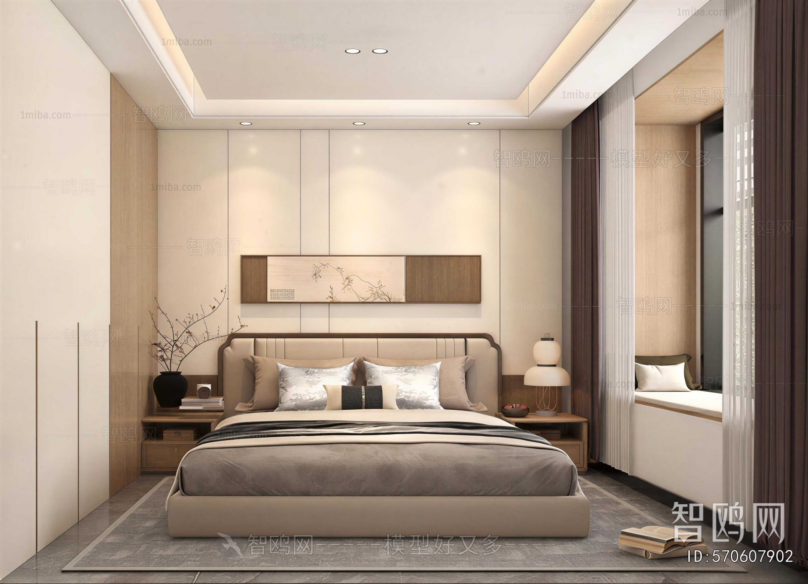 New Chinese Style Bedroom