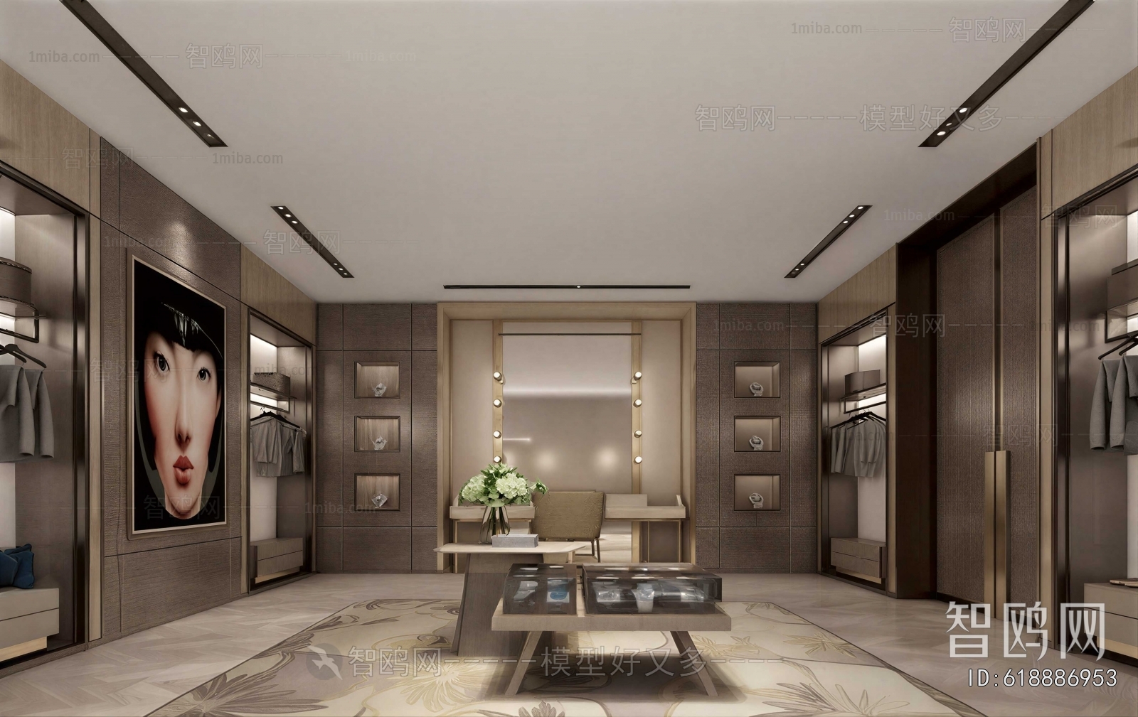 Modern Clothes Storage Area