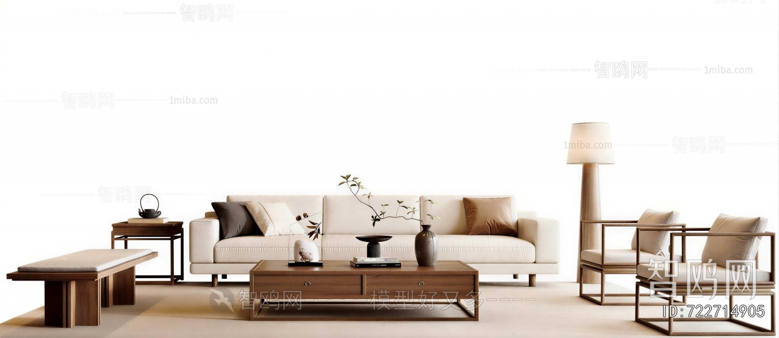 New Chinese Style Sofa Combination
