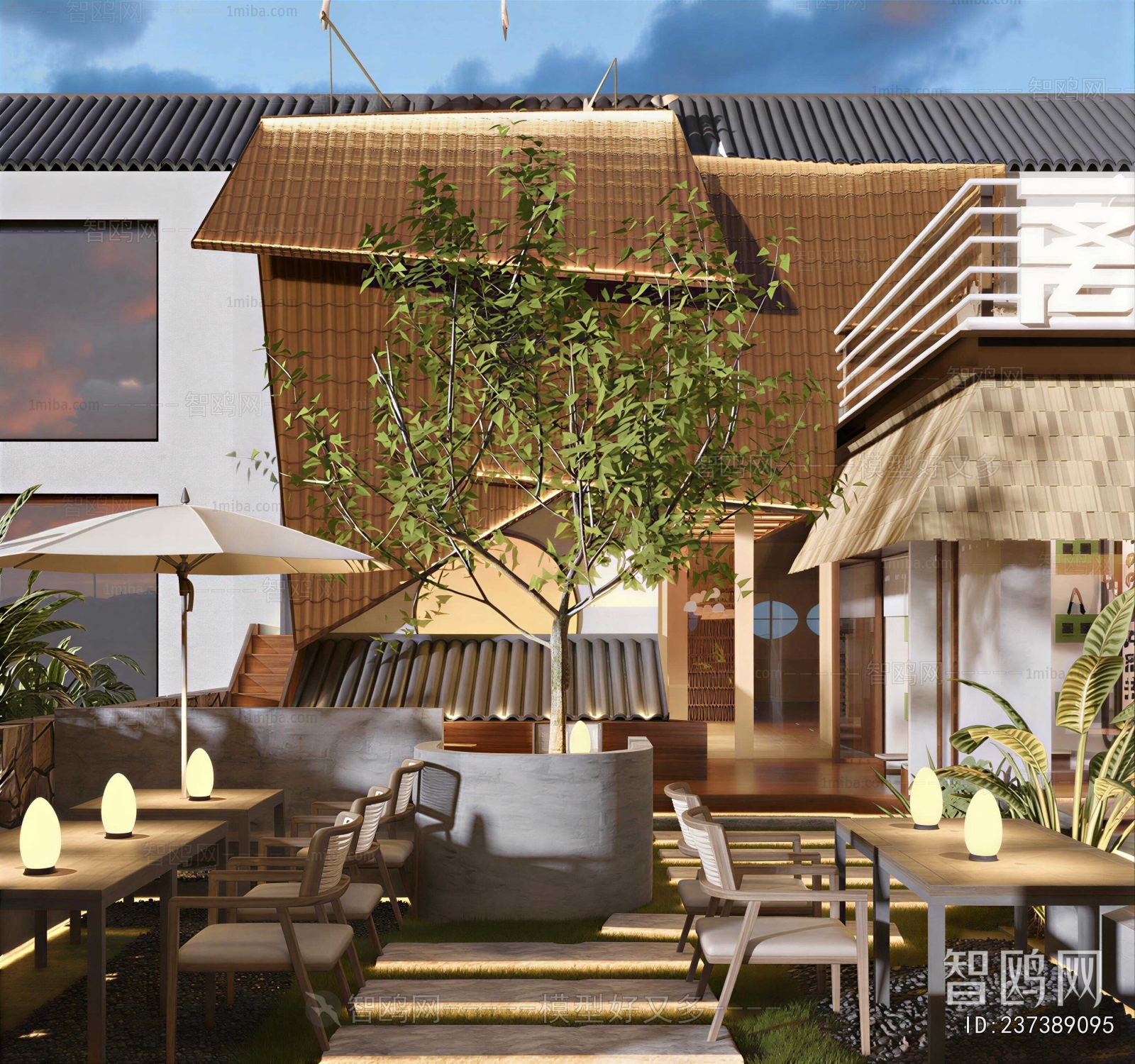 New Chinese Style Courtyard/landscape