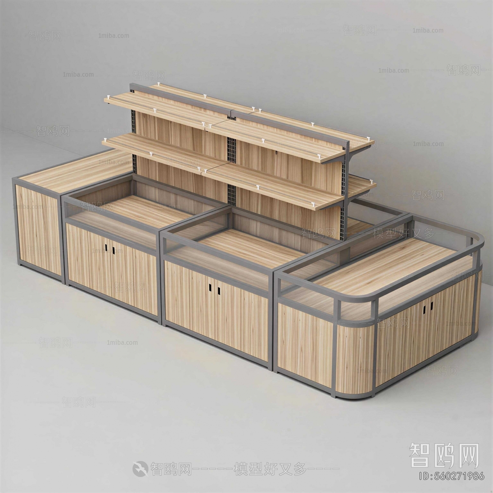 Industrial Style Supermarket Shelf