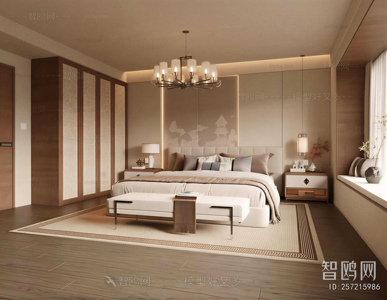 New Chinese Style Bedroom