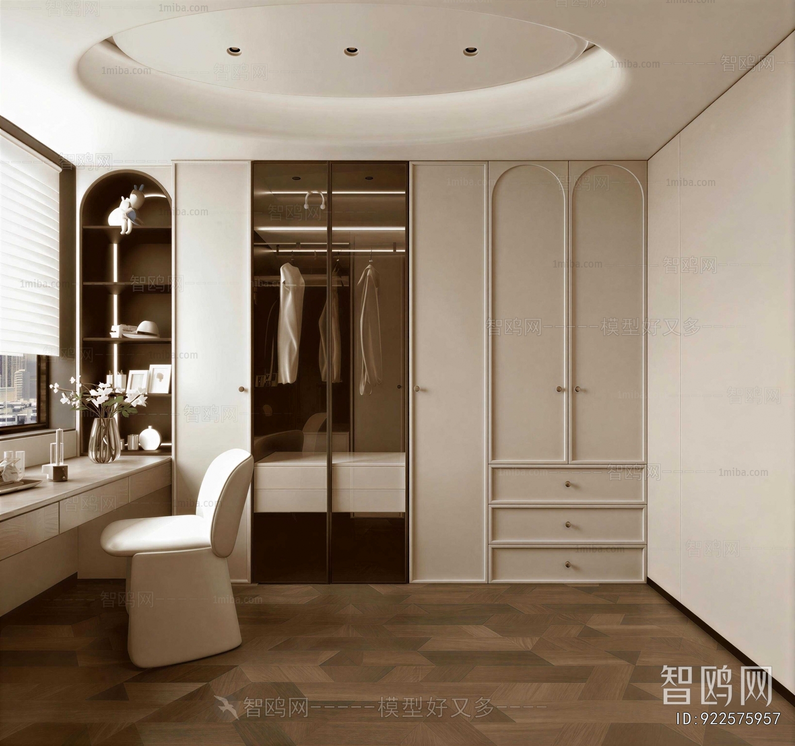 French Style Clothes Storage Area