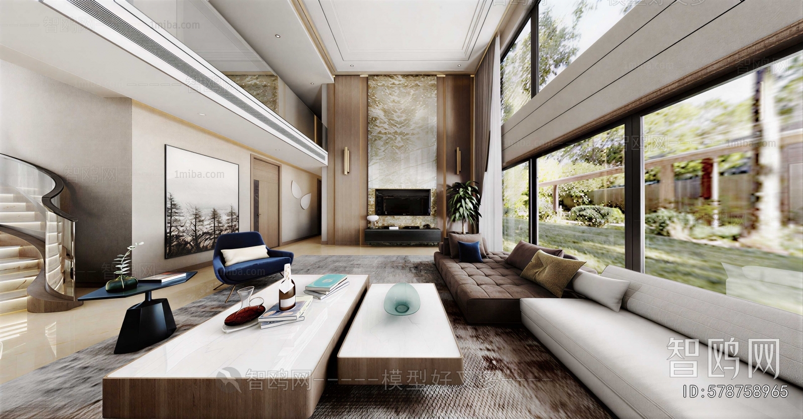 New Chinese Style A Living Room