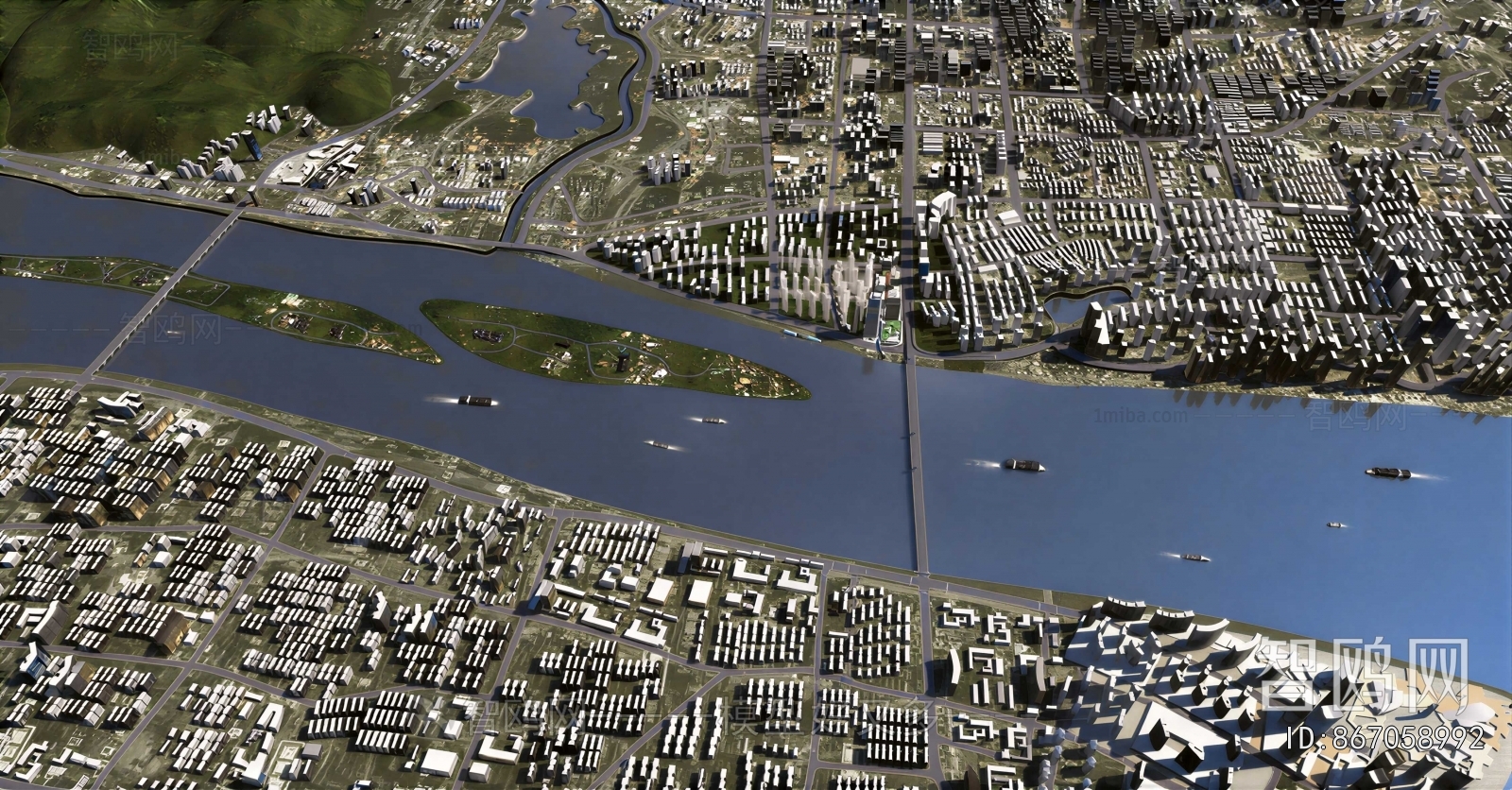 Modern Architectural Bird's-eye View Planning