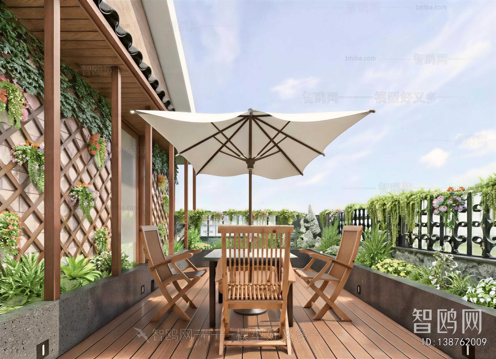New Chinese Style Terrace