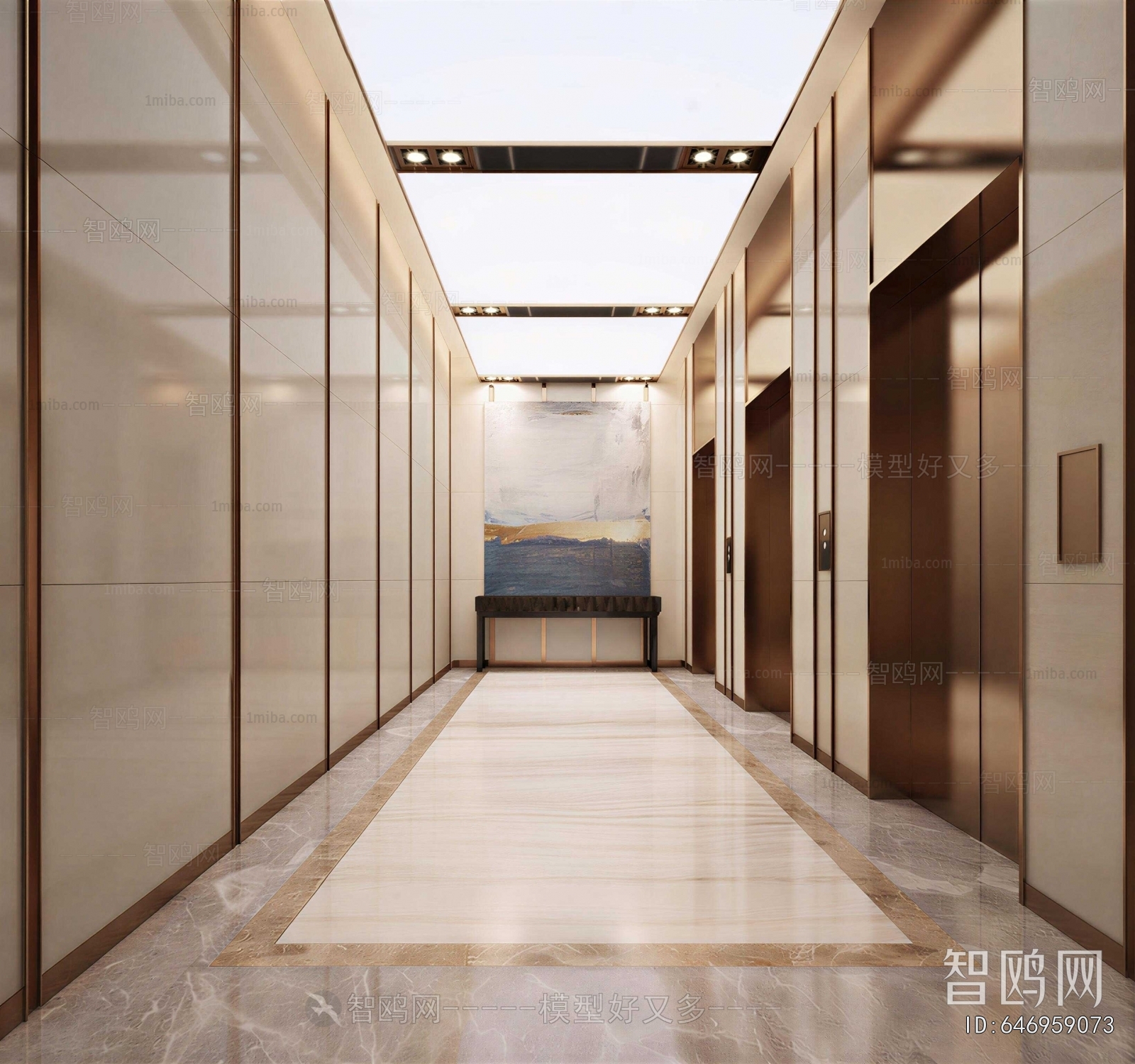 Modern Office Elevator Hall