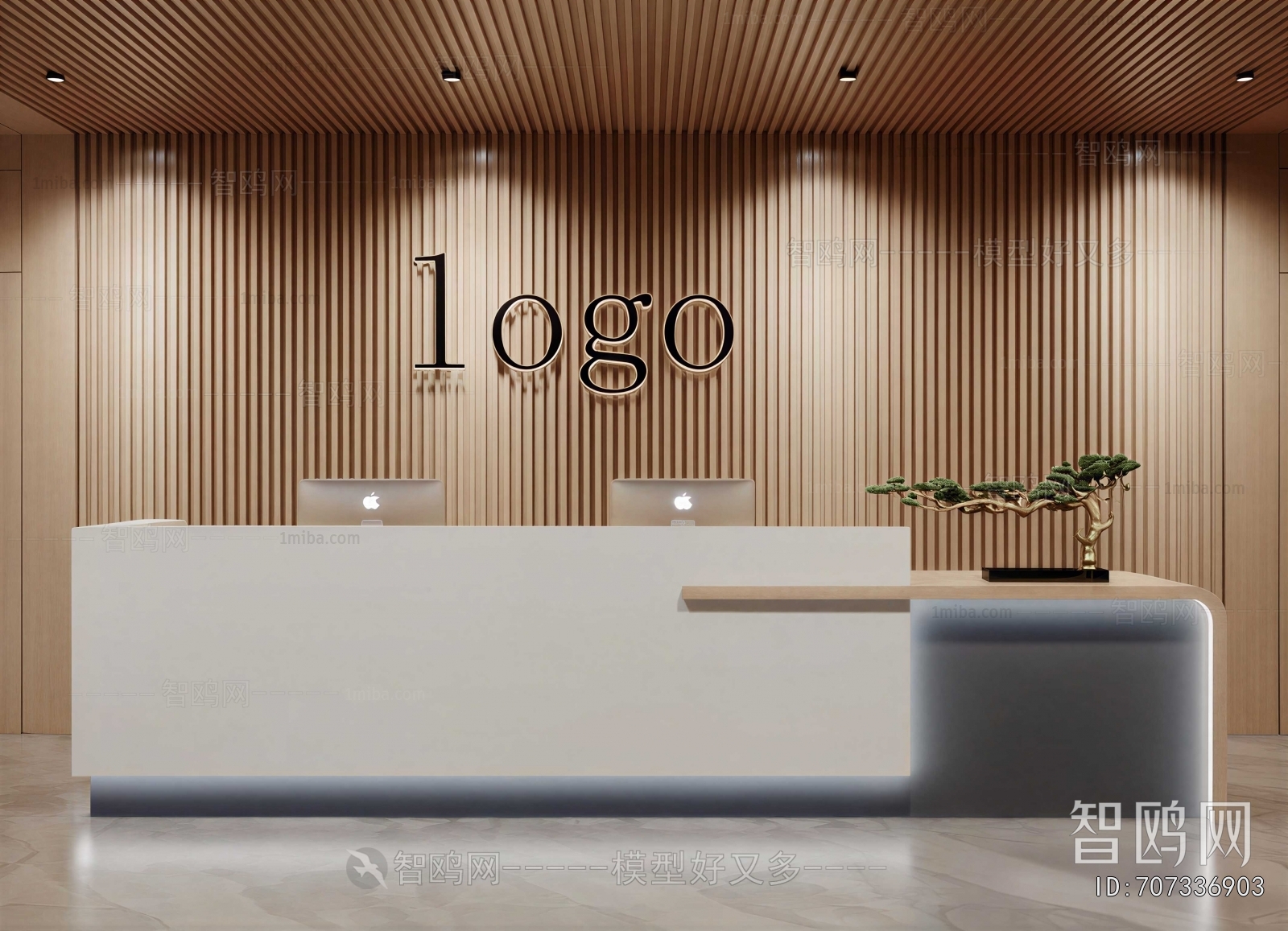 New Chinese Style Office Reception Desk