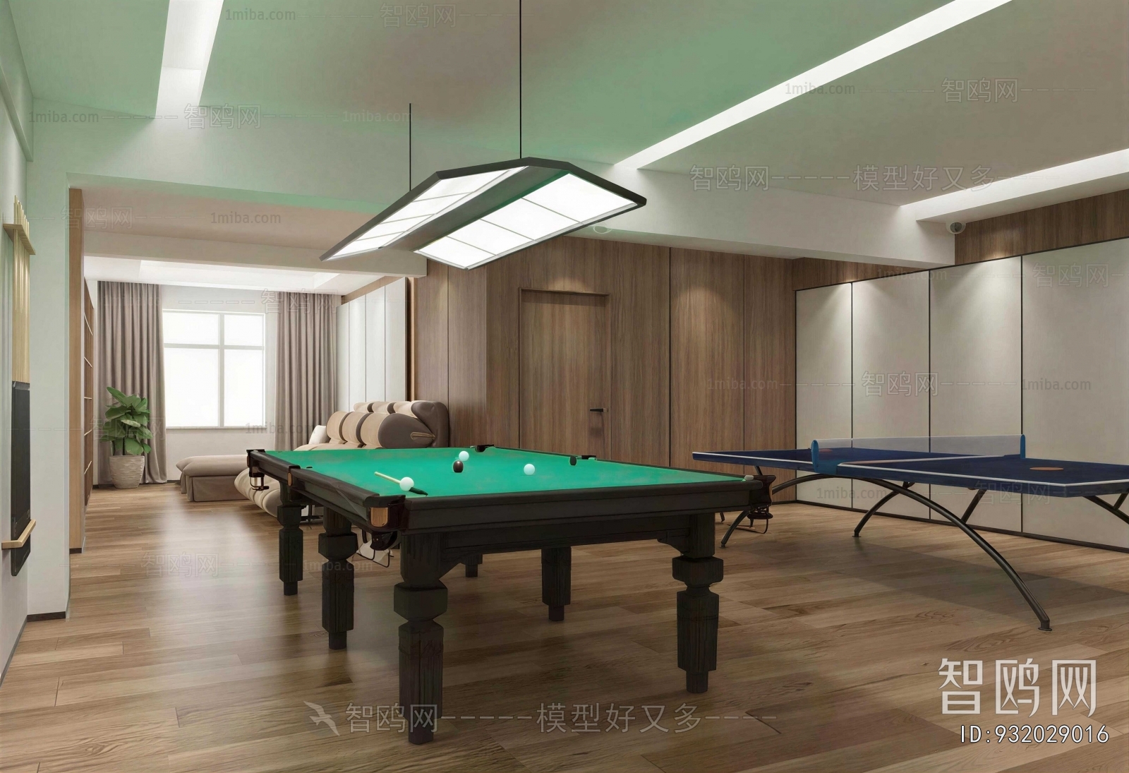 Modern Billiards Room