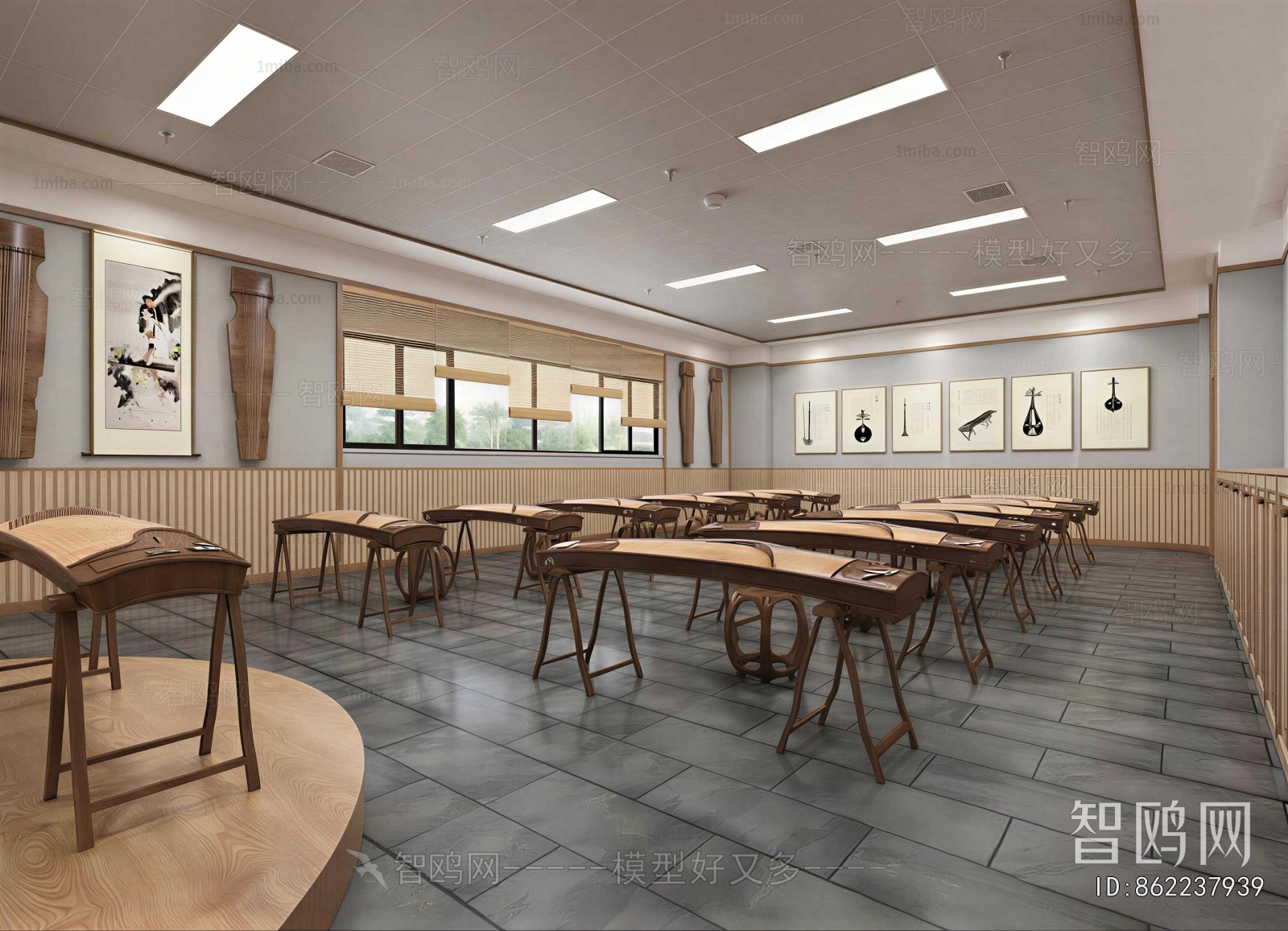 New Chinese Style Music Room