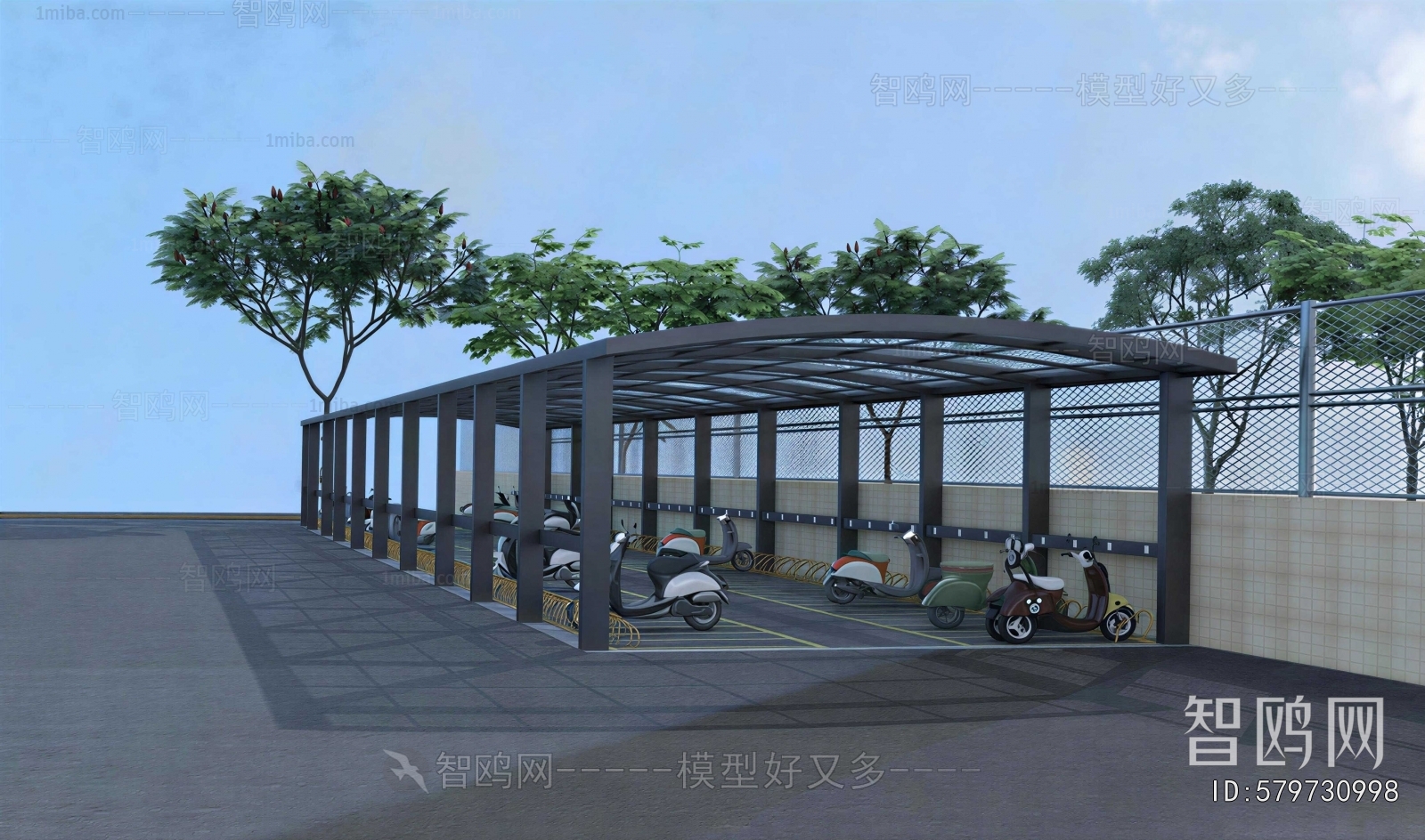 Modern Outdoor Parking Lot