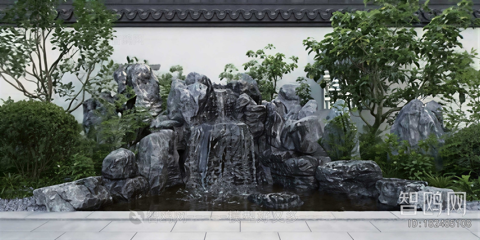 New Chinese Style Rockery Waterscape