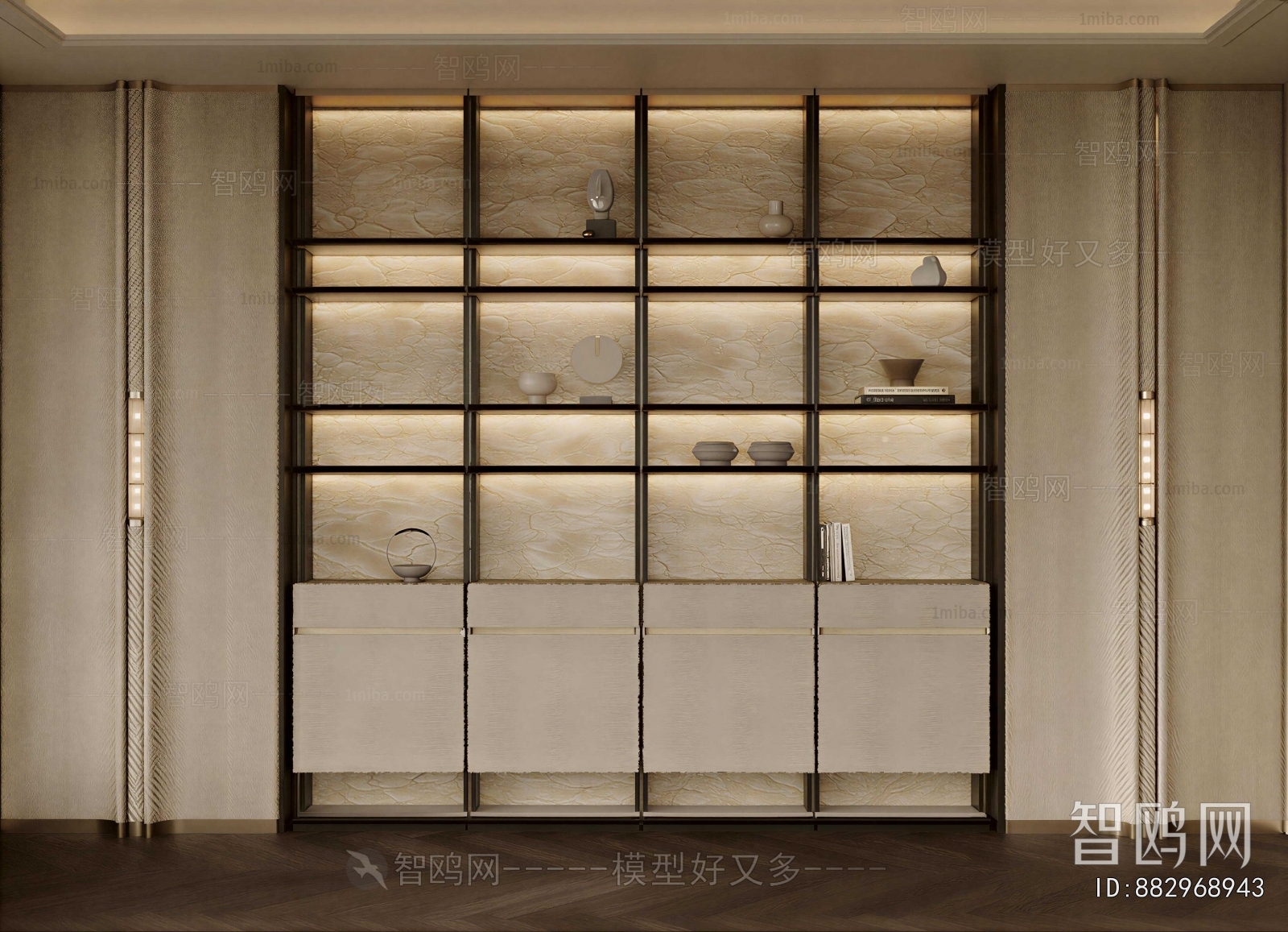 New Chinese Style Decorative Cabinet