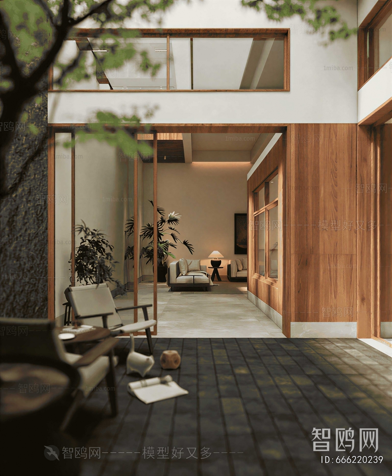 New Chinese Style A Living Room