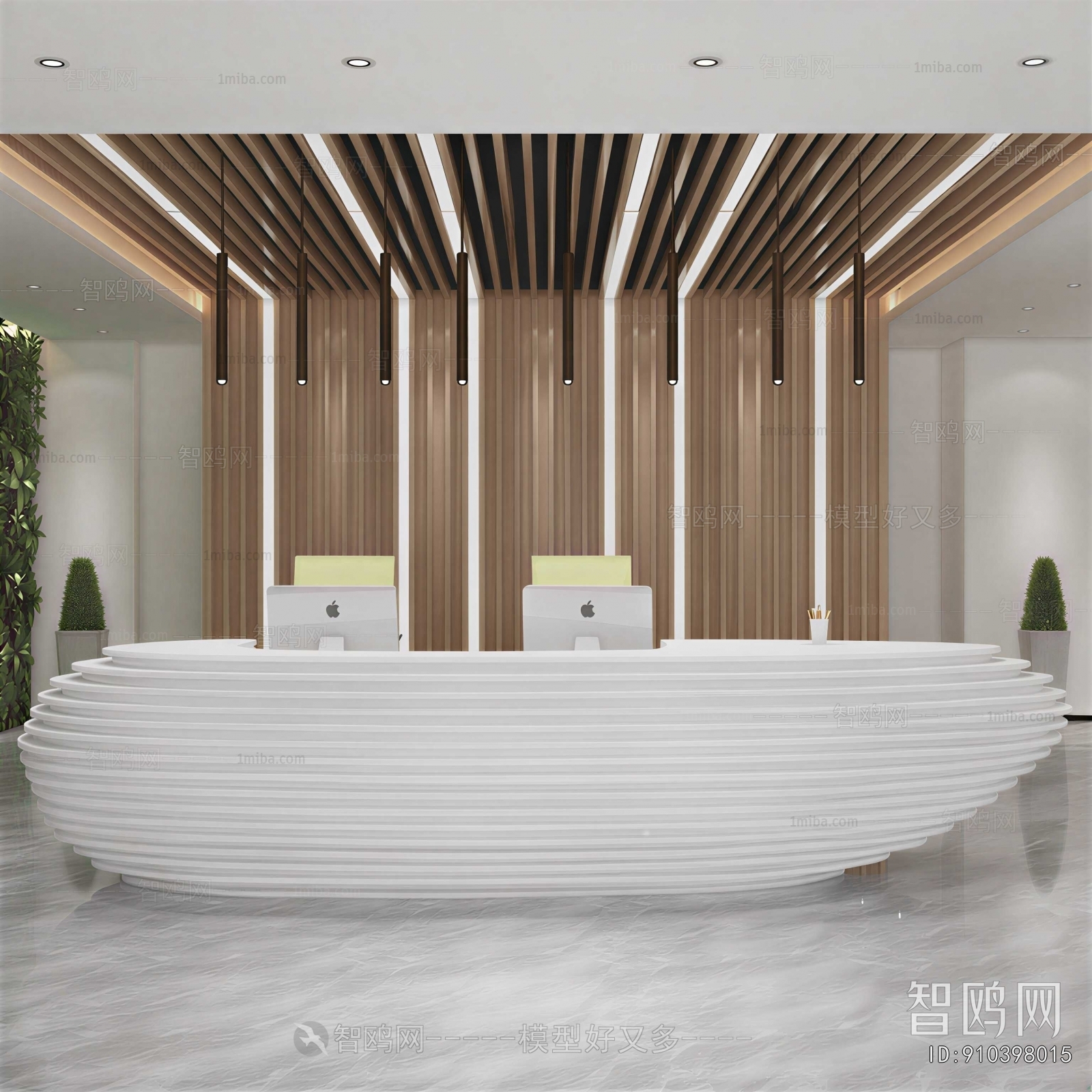 Modern Office Reception Desk