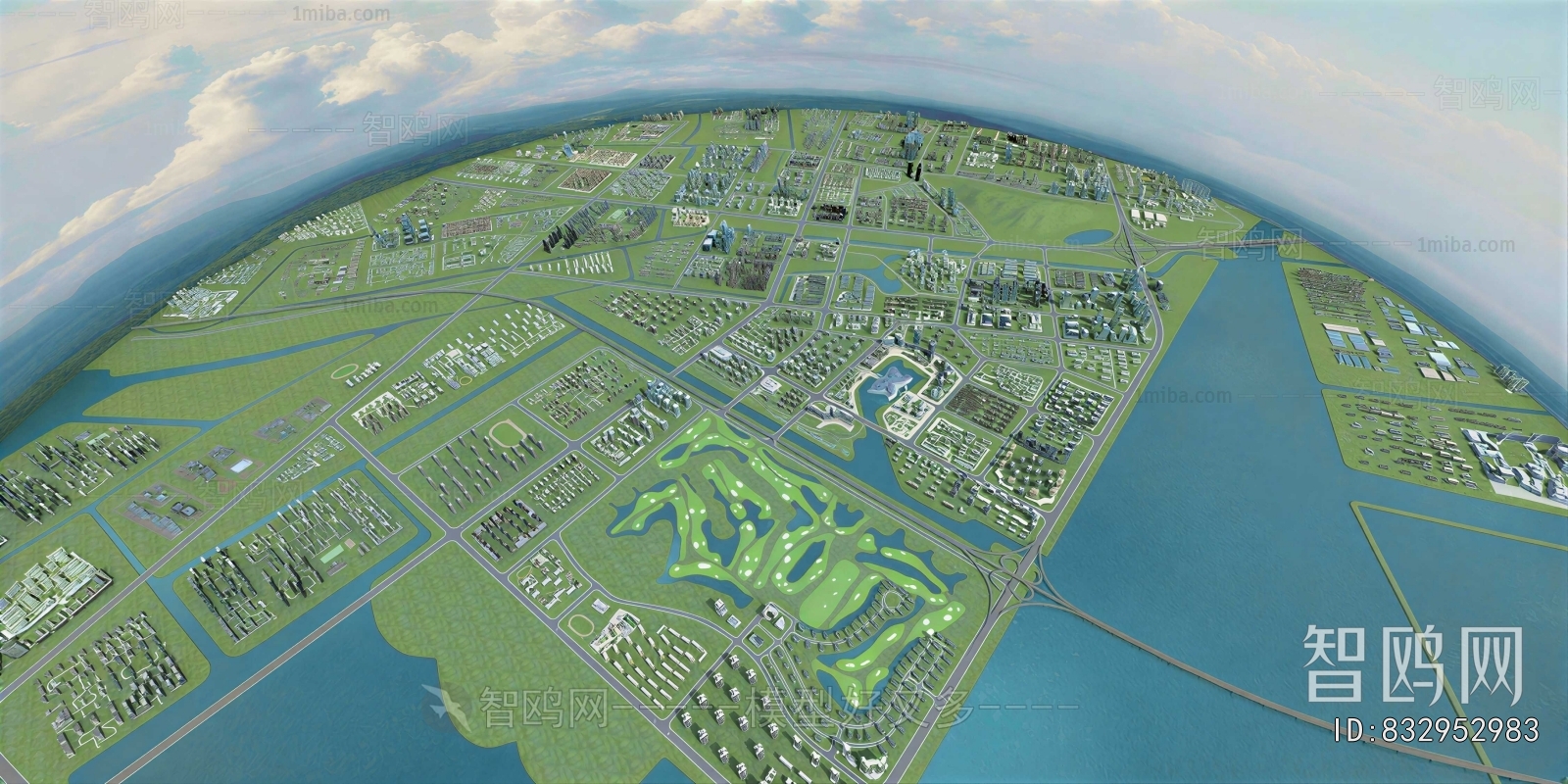 Modern Architectural Bird's-eye View Planning