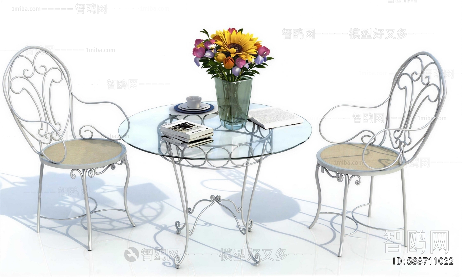 French Style Leisure Table And Chair