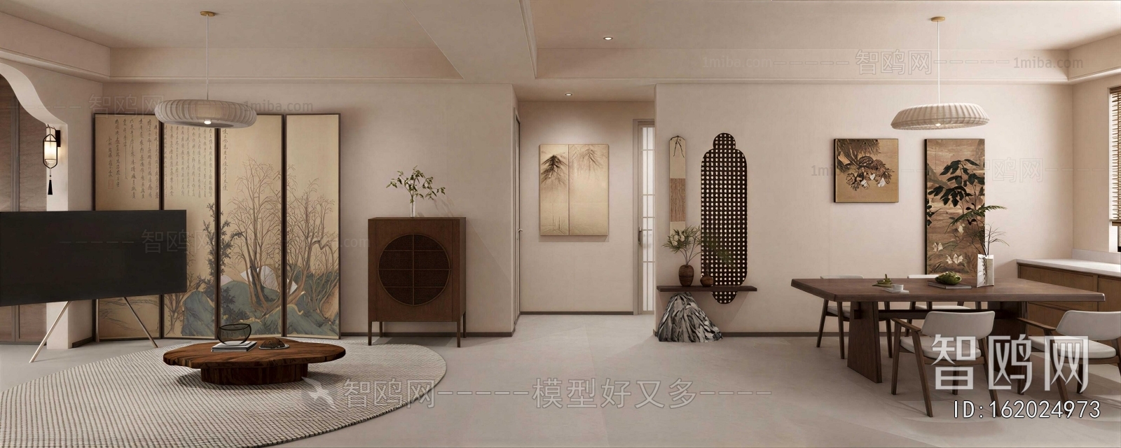 New Chinese Style A Living Room