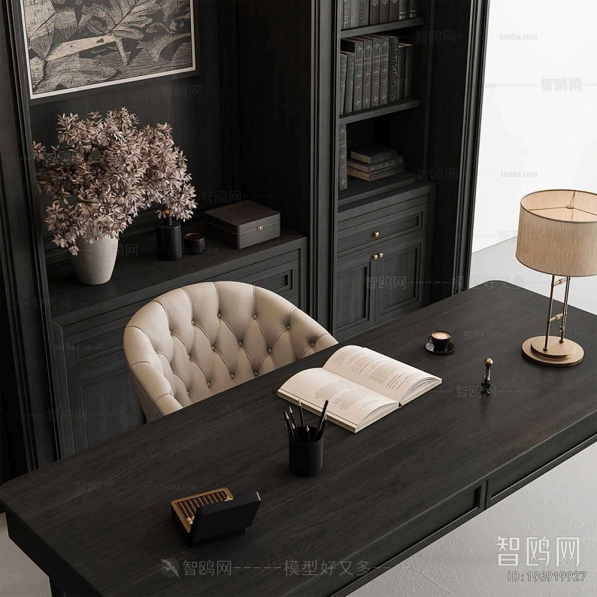 American Style Office Desk And Chair