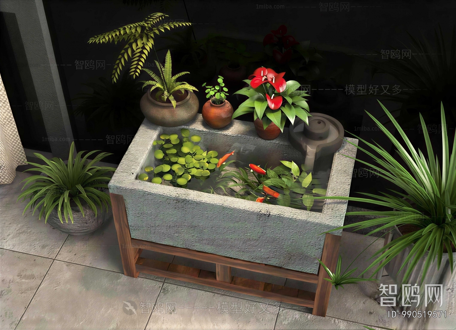 New Chinese Style Rockery Waterscape
