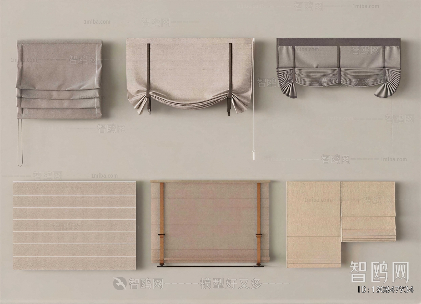New Chinese Style Roman Curtain