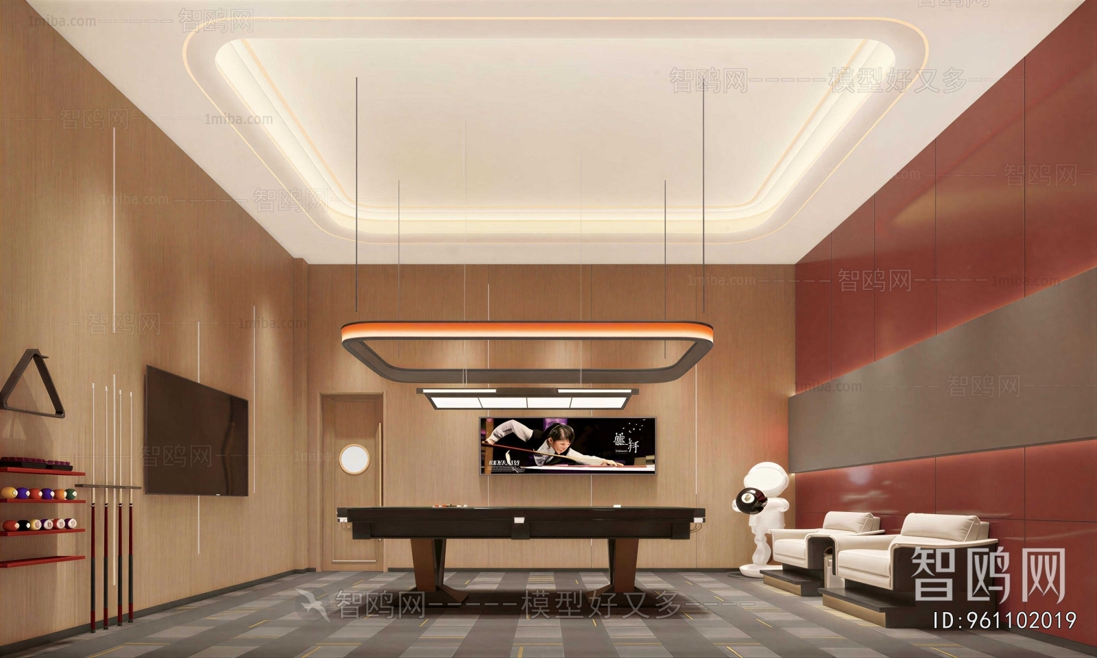 Modern Billiard Room