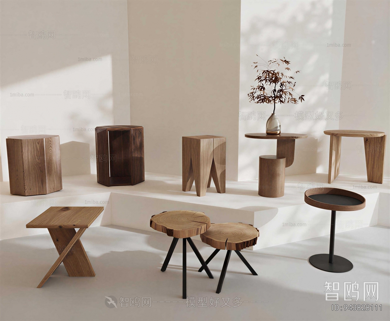 Wabi-sabi Style Side Table/corner Table