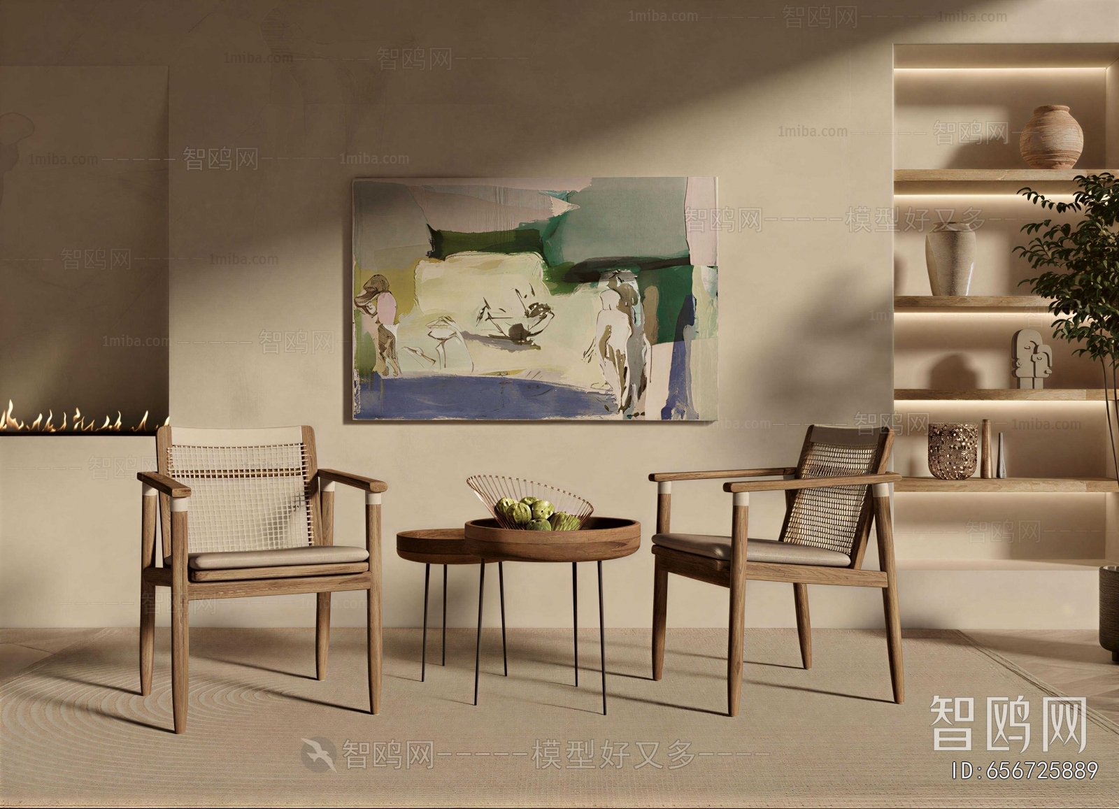 Wabi-sabi Style Lounge Chair