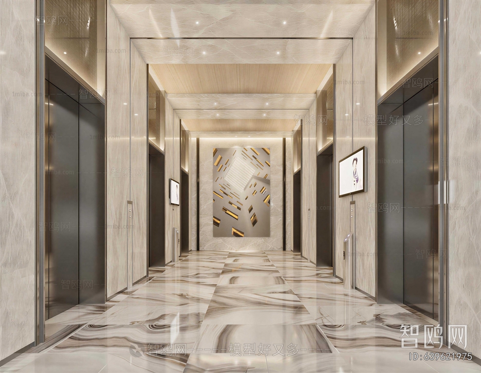 Modern Office Elevator Hall