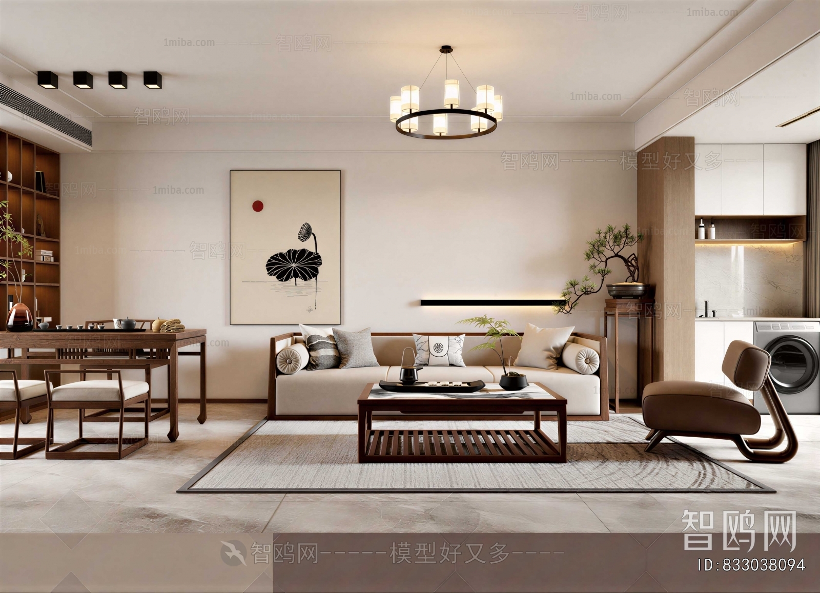 New Chinese Style A Living Room